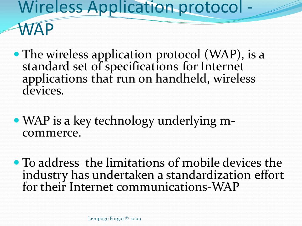 The basics of WAP technology